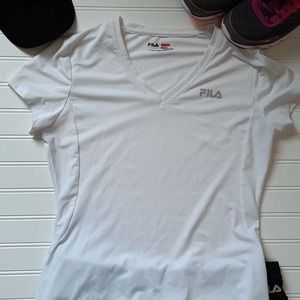 Ladies V neck Performance Tee by Fila